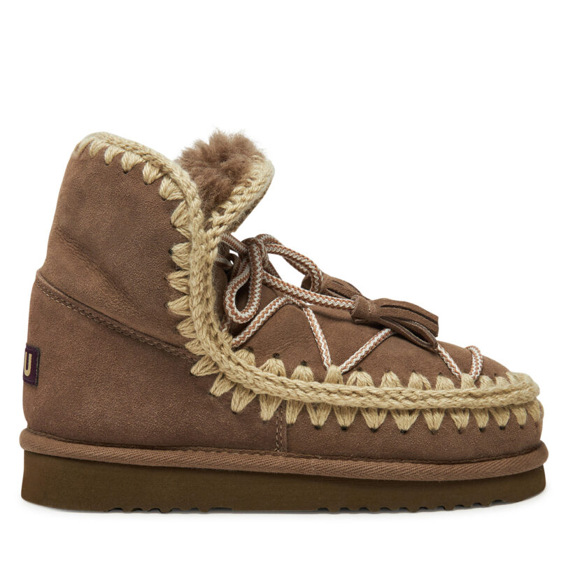 Апрески Mou Eskimo Scoubidoo Lace FW101124A Кафяв цвят на ниска цена