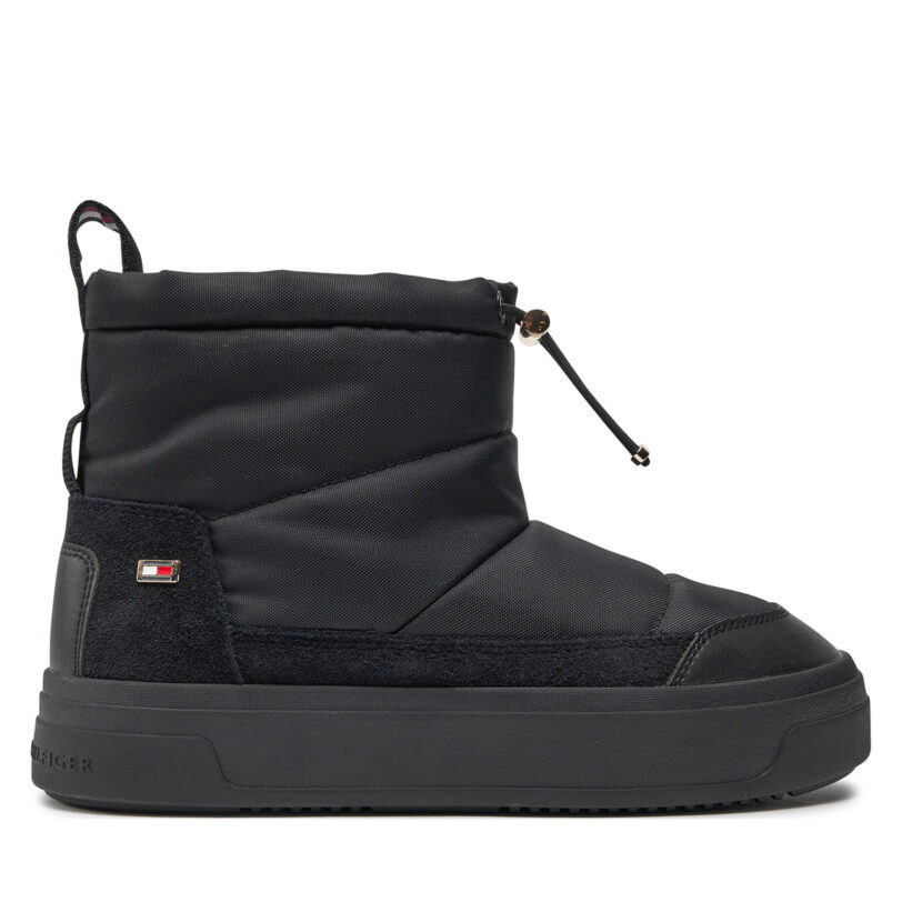 Апрески Tommy Hilfiger Flag Nylon Mini Snowboot FW0FW08334 Черен цвят на ниска цена