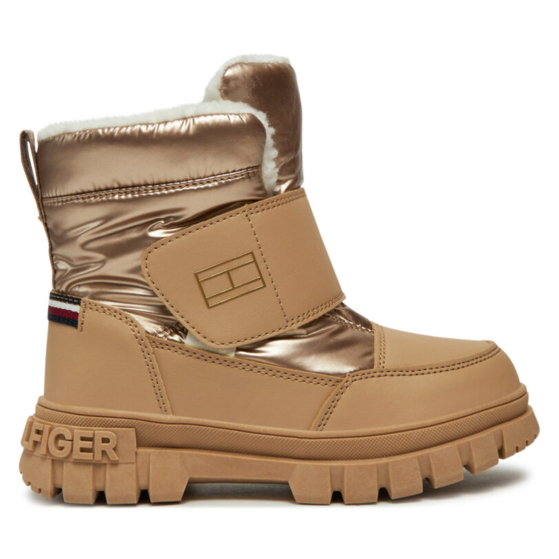 Апрески Tommy Hilfiger Fur Boot T1A5-33605-1695 S Бежов цвят на ниска цена