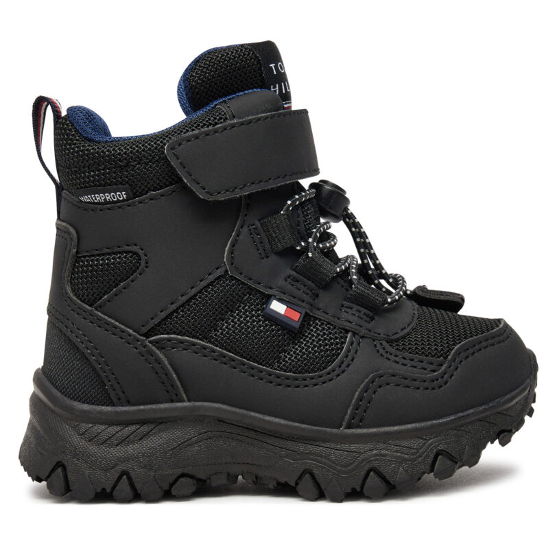 Апрески Tommy Hilfiger Fur Boot T1X5-33710-1492 M Черен цвят на ниска цена