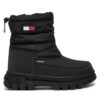 Апрески Tommy Hilfiger Fur Boot T3X5-33715-1695 M Черен цвят на ниска цена