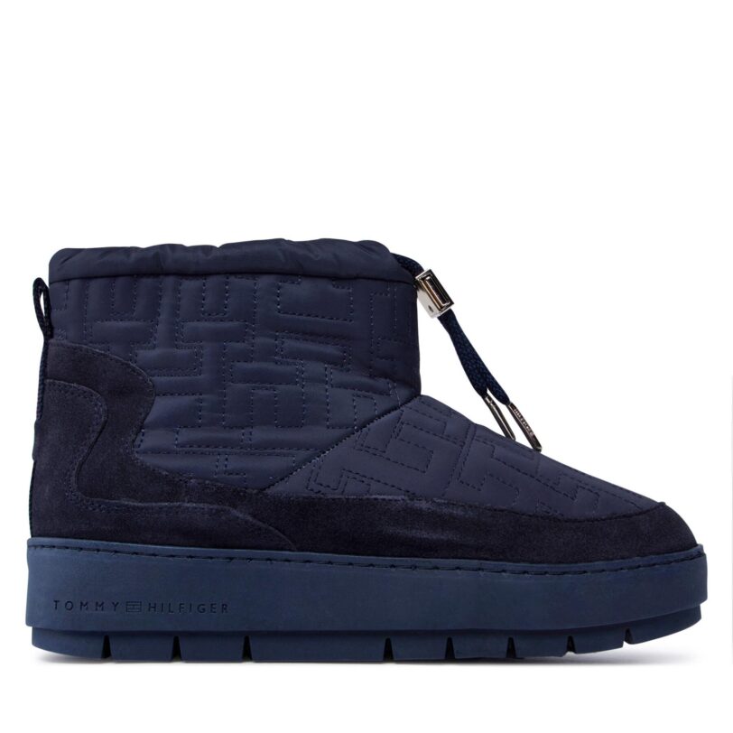 Апрески Tommy Hilfiger Tommy Monogram Snowboot FW0FW07637 Син цвят на ниска цена