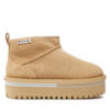 Апрески Tommy Jeans Tjw Suede Flatform Boot Wl EN0EN02599 Бежов цвят на ниска цена