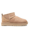 Апрески Ugg W Classic Ultra Mini 1116109 Бежов цвят на ниска цена
