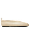 Балеринки Calvin Klein Jeans Ballerina Leather YW0YW01803 Бежов цвят на ниска цена