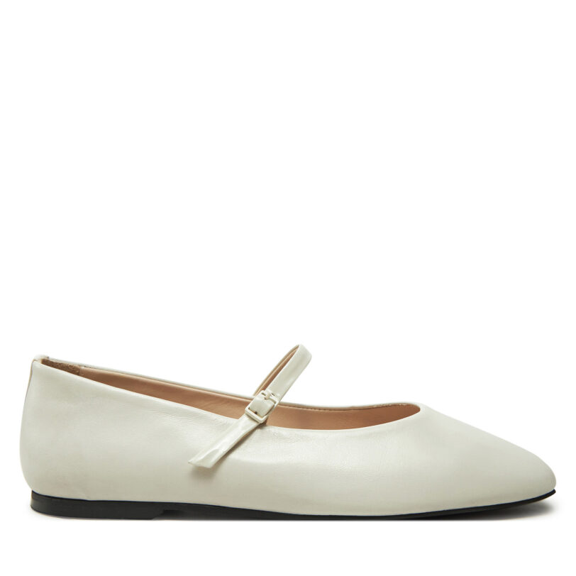 Балеринки Calvin Klein Mary Jane Ballerina - Lth HW0HW02307 Екрю цвят на ниска цена