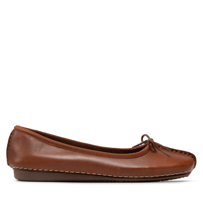 Балеринки Clarks Freckle Ice 203529304 Кафяв цвят на ниска цена