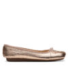 Балеринки Clarks Freckle Ice 26181353 Златист цвят на ниска цена