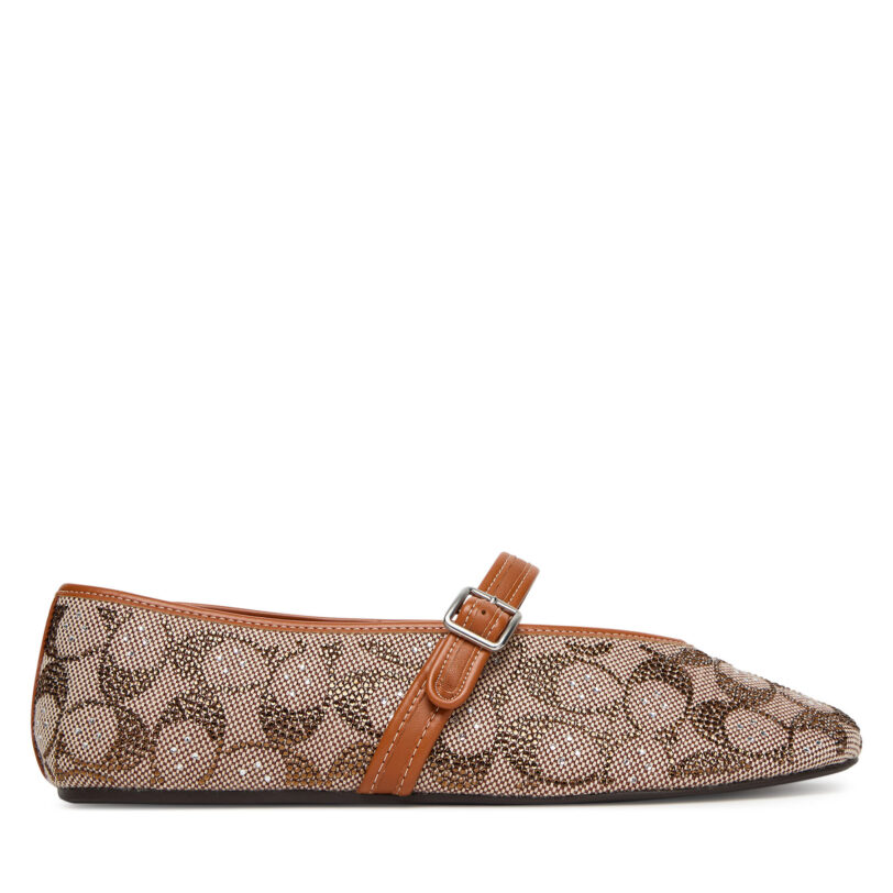 Балеринки Coach Mary Jane CBP01 Кафяв цвят на ниска цена