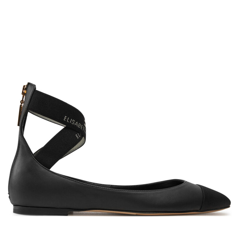 Балеринки Elisabetta Franchi SA-59C-46E2-V500 Черен цвят на ниска цена