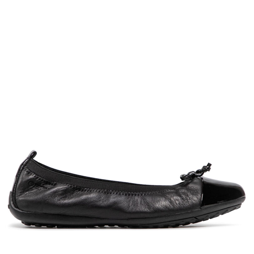 Балеринки Geox J Piuma Bal F J11B0F 03902 C9999 D Черен цвят на ниска цена