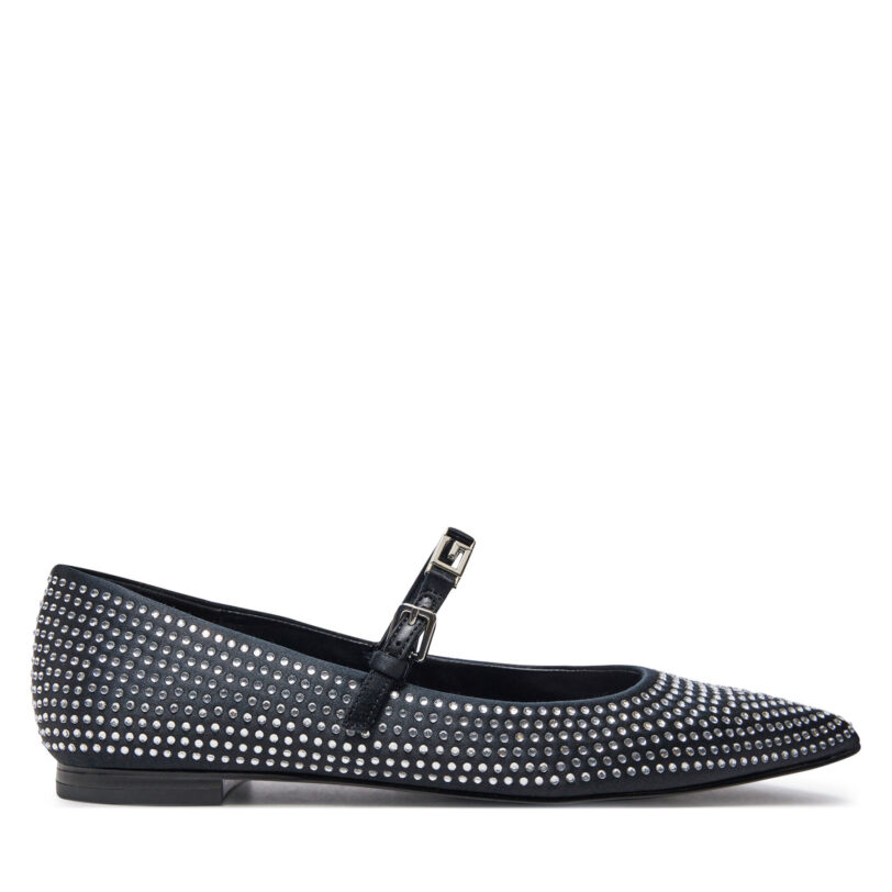 Балеринки Guess Dannely FLFDNN SAT08 Черен цвят на ниска цена