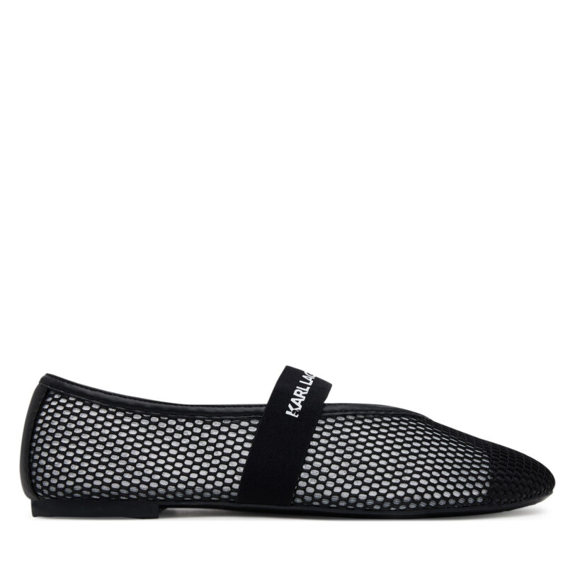 Балеринки KARL LAGERFELD KL40125 Черен цвят на ниска цена