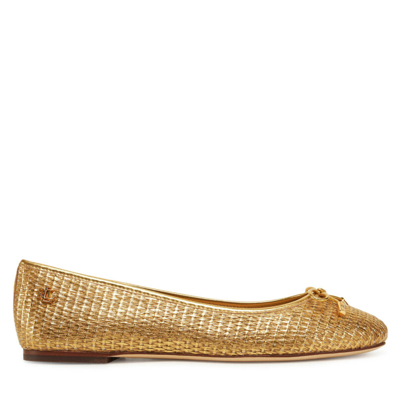 Балеринки LAUREN RALPH LAUREN 802956767001 Златист цвят на ниска цена