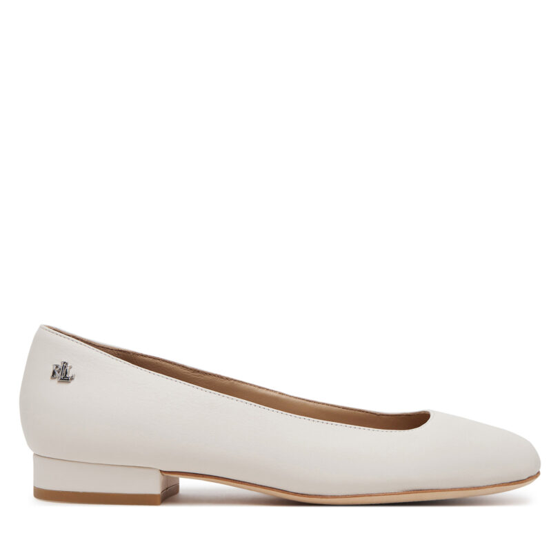 Балеринки LAUREN RALPH LAUREN Emellie 802970534003 Бял цвят на ниска цена