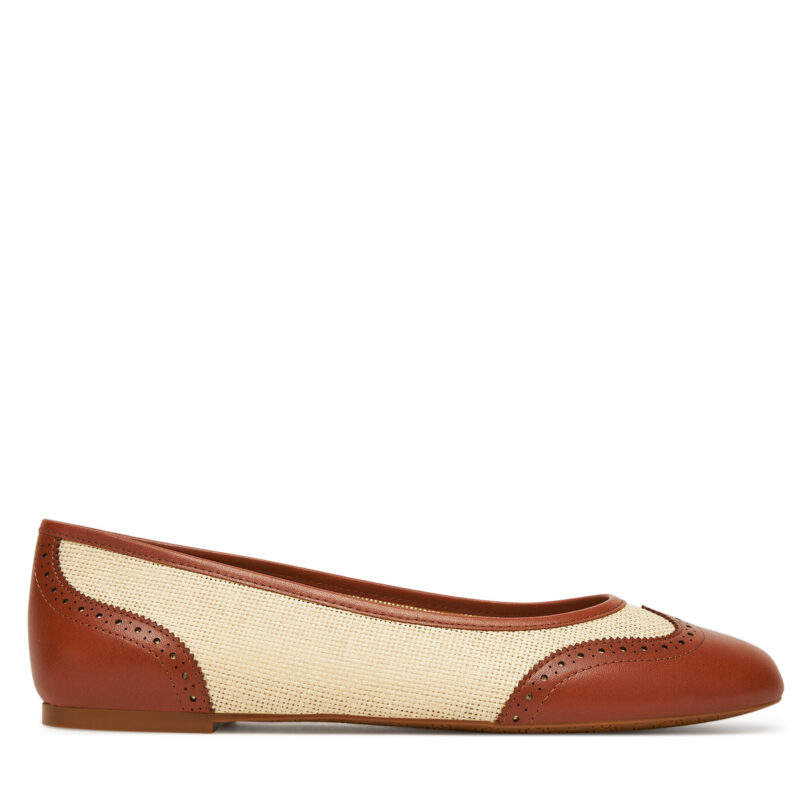 Балеринки LAUREN RALPH LAUREN Jayna 802961799001 Бежов цвят на ниска цена