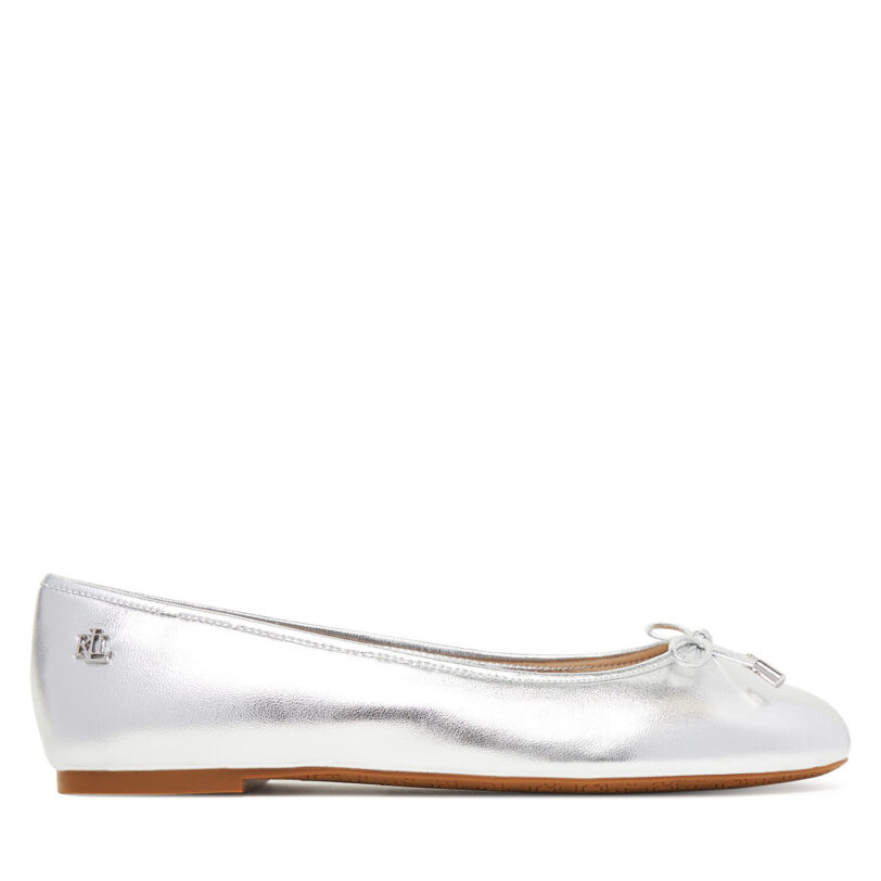 Балеринки LAUREN RALPH LAUREN Jayna 802978836001 Сребрист цвят на ниска цена