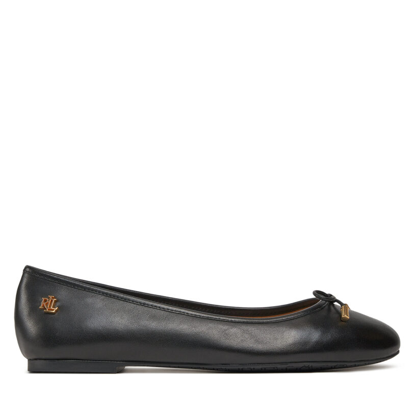 Балеринки Lauren Ralph Lauren 802940603001 Черен цвят на ниска цена