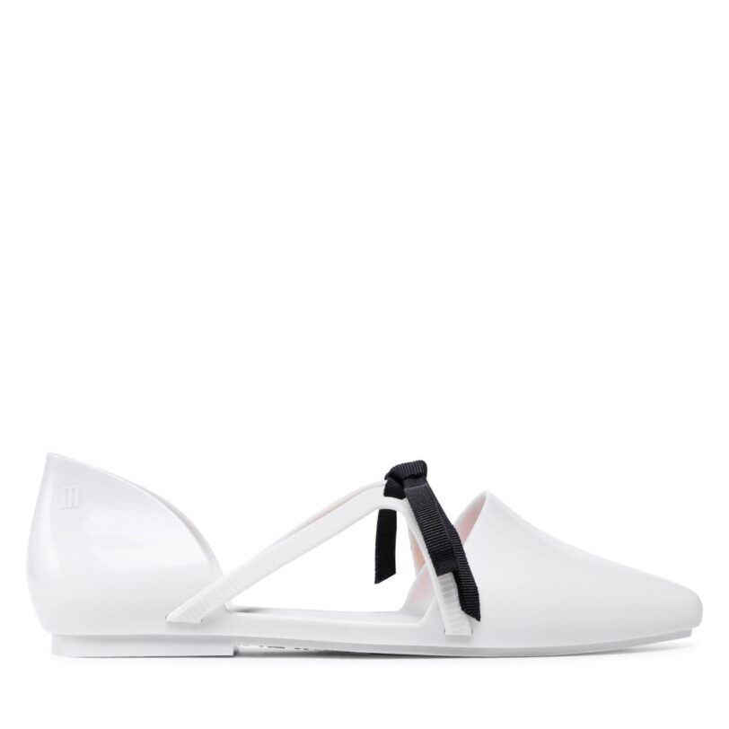 Балеринки Melissa Pointy Stripe Jason 33435 Бял цвят на ниска цена
