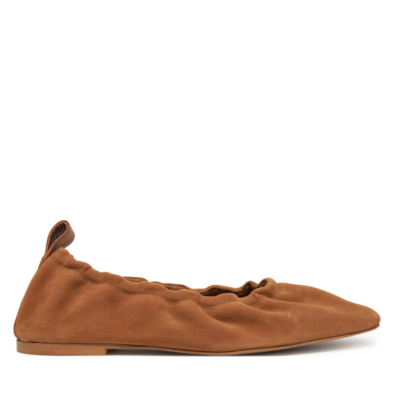 Балеринки Pepe Jeans Poppy Basic PLS10430 Кафяв цвят на ниска цена