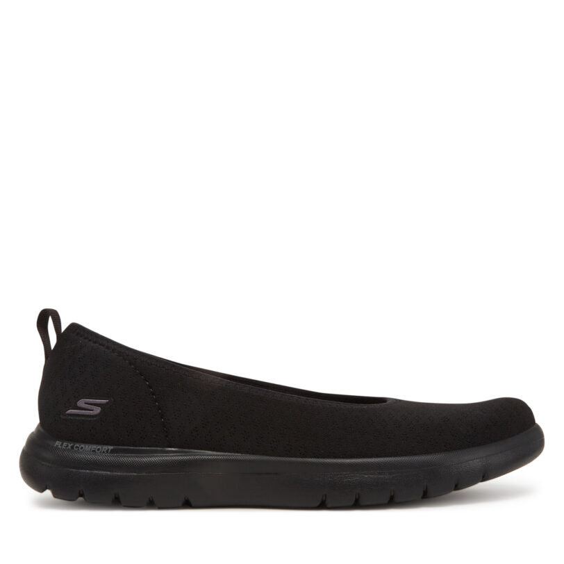 Балеринки Skechers On-The-Go Flex-Siena 138360/BBK Черен цвят на ниска цена