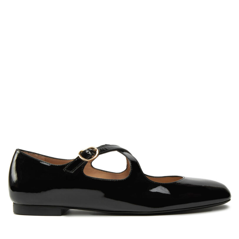 Балеринки Stuart Weitzman Clem Flat SK070 Черен цвят на ниска цена