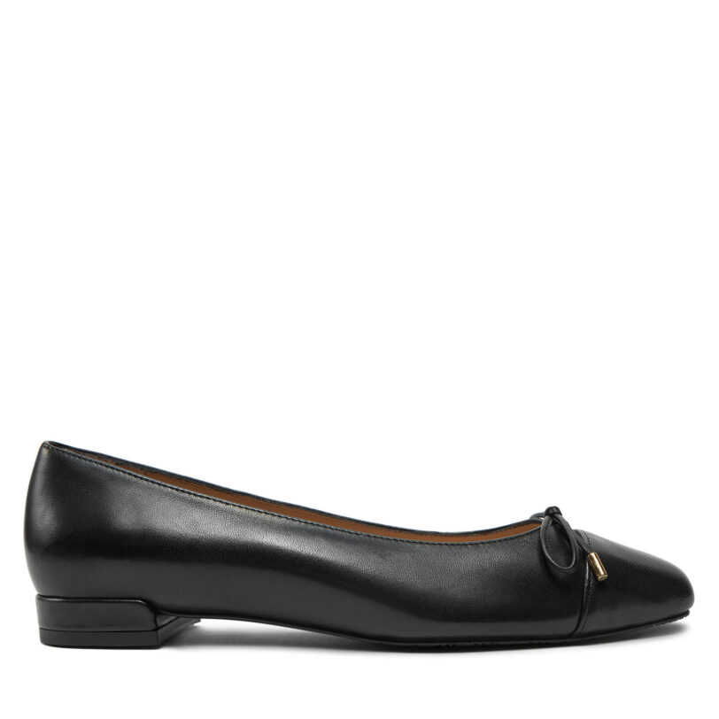Балеринки Stuart Weitzman Sleek Bow Flat SJ598 Черен цвят на ниска цена