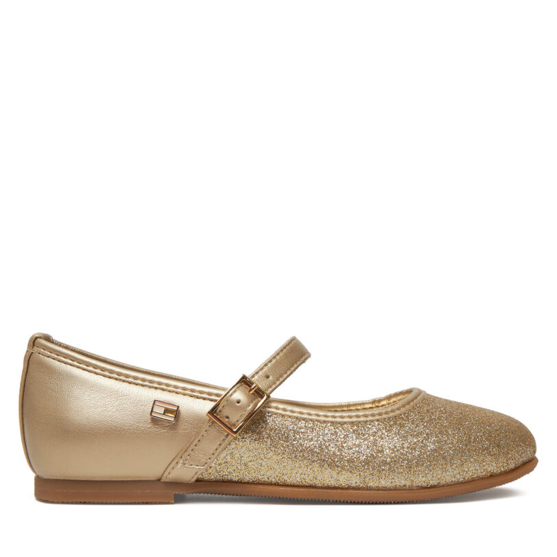 Балеринки Tommy Hilfiger Ballerina T4A3-33930-0572 M Златист цвят на ниска цена
