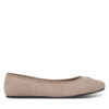 Балеринки Tommy Hilfiger Th Hardware Suede Ballerina FW0FW08655 Бежов цвят на ниска цена