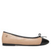 Балеринки Tommy Hilfiger Toe Cap Leather Ballerina FW0FW08759 Екрю цвят на ниска цена