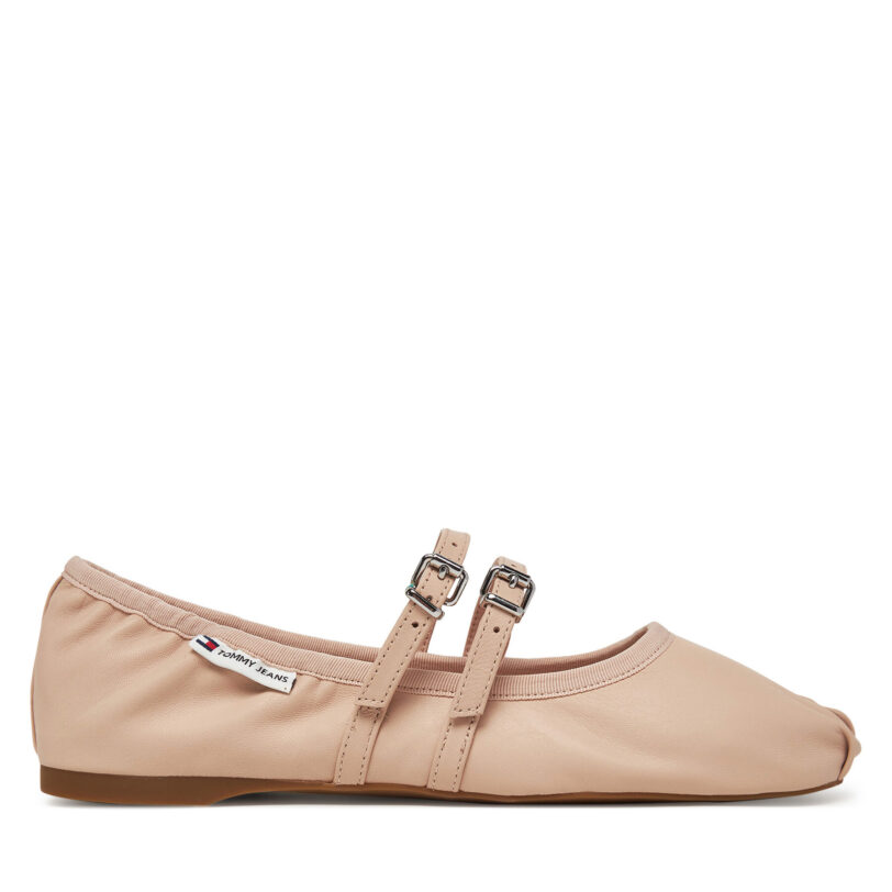 Балеринки Tommy Jeans Ballerina EN0EN02720 Розов цвят на ниска цена