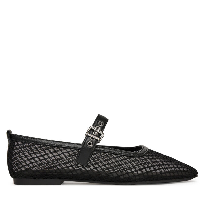 Балеринки Tommy Jeans Tjw Mesh Maryjane Ballerina EN0EN02872 Черен цвят на ниска цена