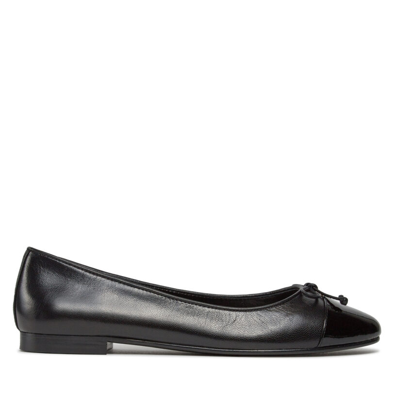 Балеринки Tory Burch Cap-Toe Ballet 154511 Черен цвят на ниска цена