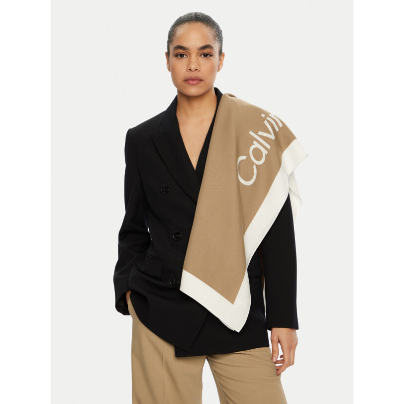 Бандана Calvin Klein K60K612882 Бежов цвят на ниска цена