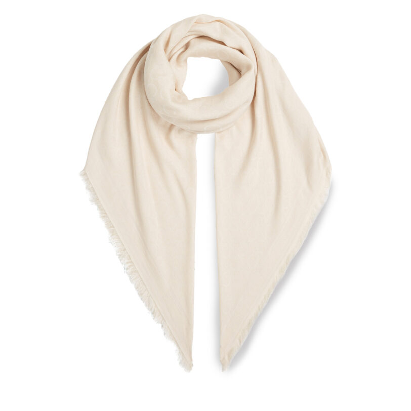 Бандана Calvin Klein Monogram Jacquard Scarf K60K608779 Бял цвят на ниска цена