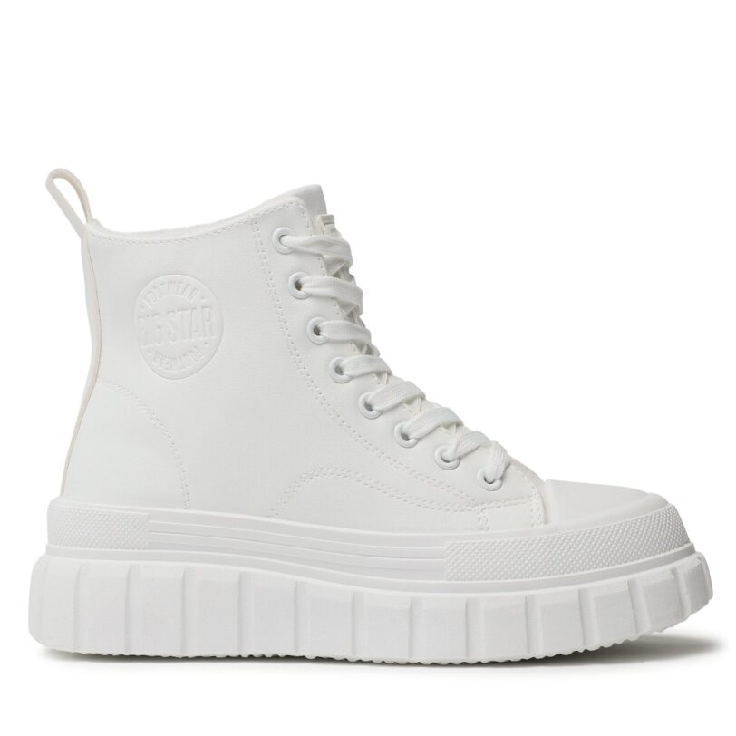 Боти Big Star Shoes MM374100 Бял цвят на ниска цена