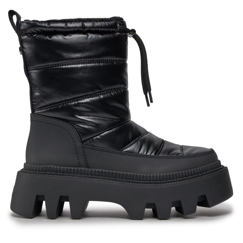 Боти Buffalo Flora Puffer Boot 1622359 Черен цвят на ниска цена