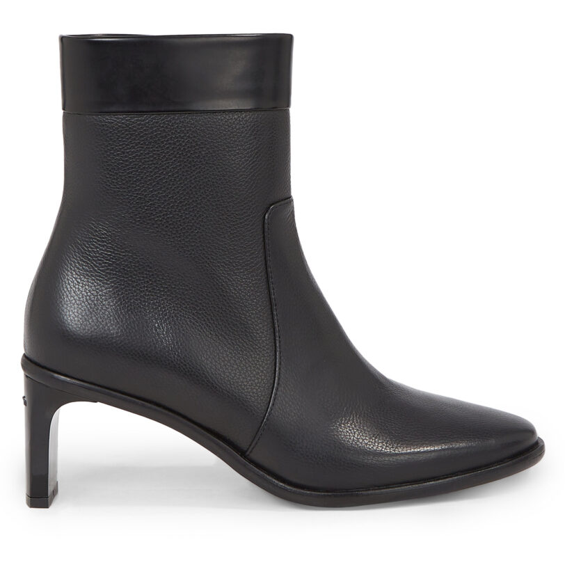 Боти Calvin Klein Curved Stil Ankle Boot 55 HW0HW01889 Черен цвят на ниска цена