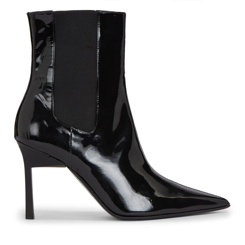 Боти Calvin Klein Geo Stiletto Chelsea Boot 90-Pat HW0HW01809 Черен цвят на ниска цена