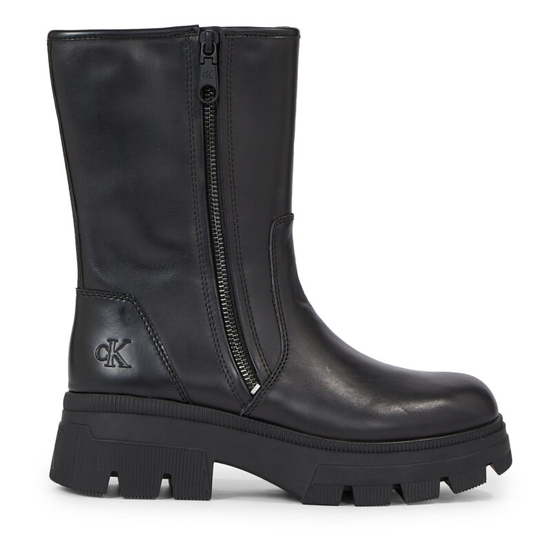 Боти Calvin Klein Jeans Chunky Combat Zip Boot Wn YW0YW01109 Черен цвят на ниска цена
