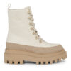 Боти Calvin Klein Jeans Flatform Lace Up Boot Lth YW0YW01110 Бежов цвят на ниска цена