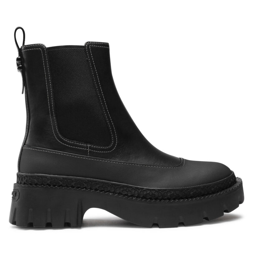 Боти Coach Jayla Leather Bootie CM770 Черен цвят на ниска цена