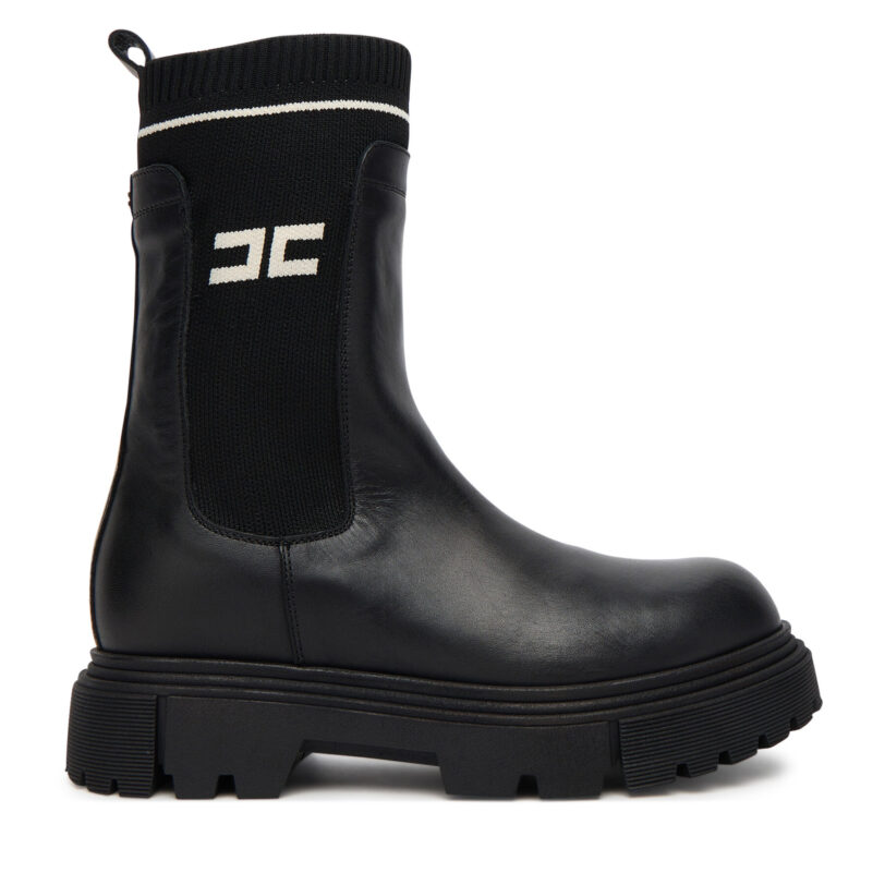 Боти Elisabetta Franchi Chelsea F4-A5E-0424-1316930 D Черен цвят на ниска цена