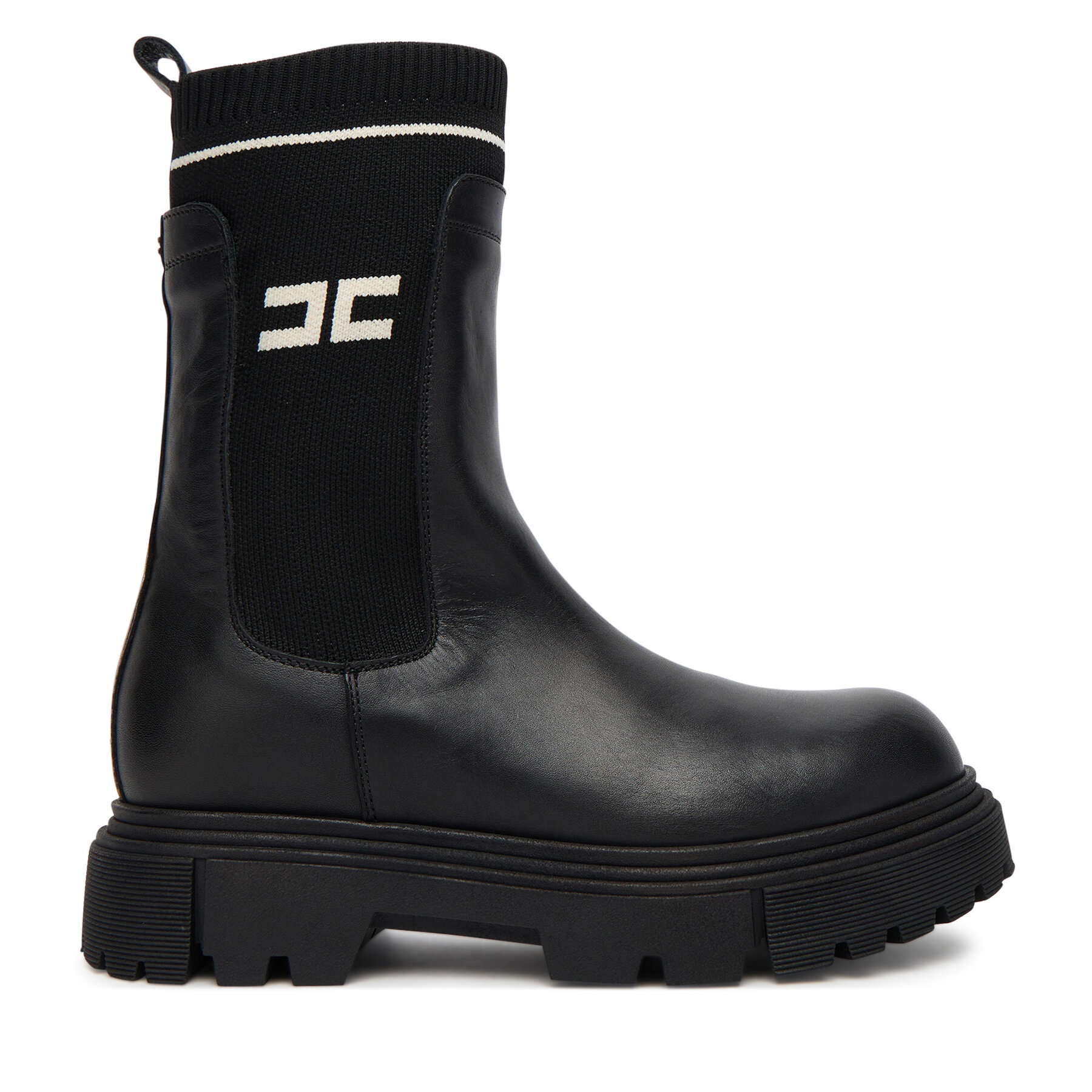 Боти Elisabetta Franchi Chelsea F4-A5E-0424-1316930 D Черен цвят на ниска цена