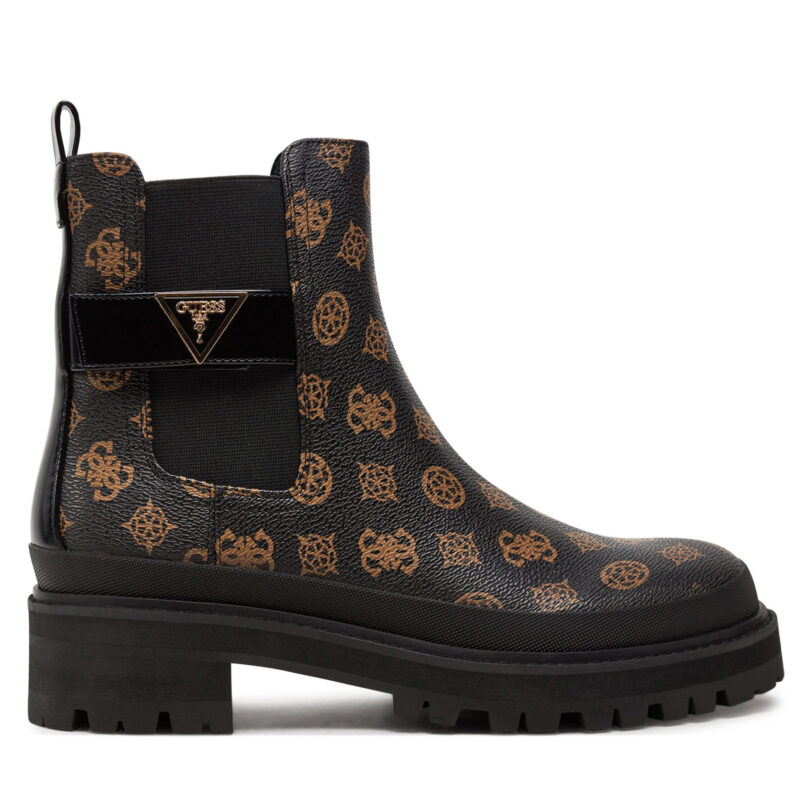 Боти Guess Bensly FLFBEN FAL10 Черен цвят на ниска цена