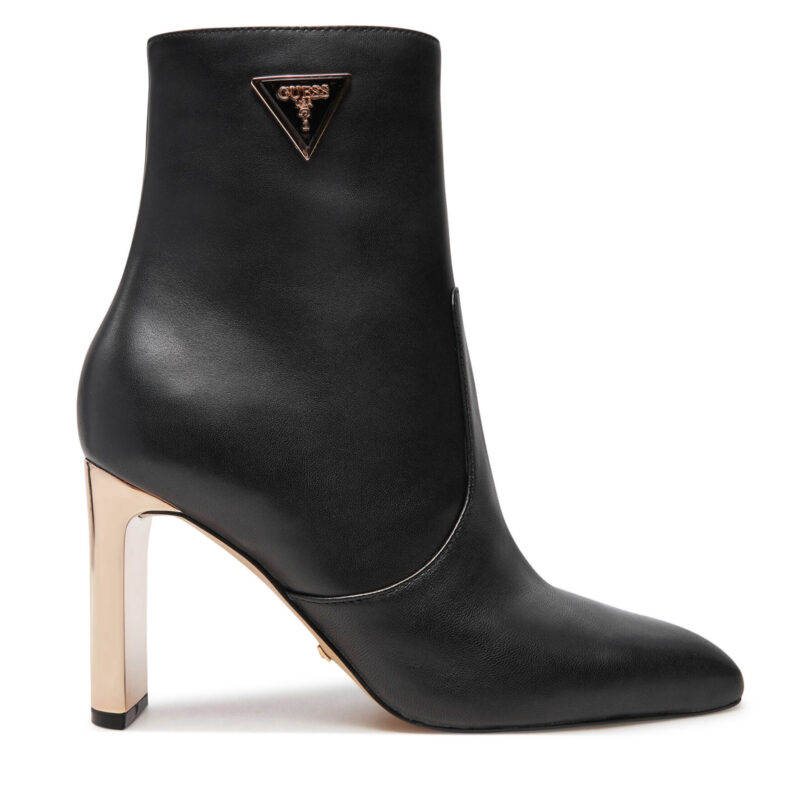 Боти Guess Caitte FLDCAT LEA10 Черен цвят на ниска цена