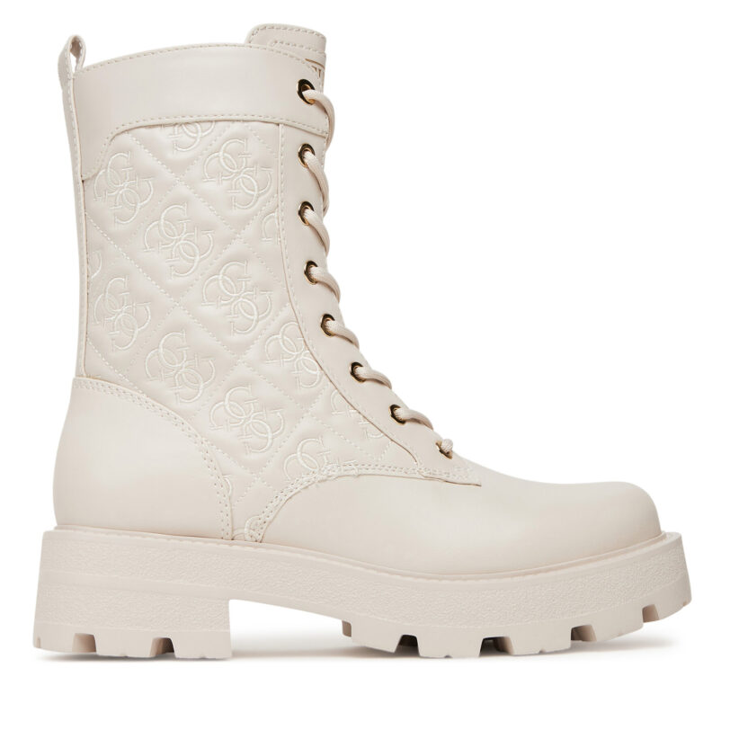 Боти Guess FLTYAN ELE10 Екрю цвят на ниска цена