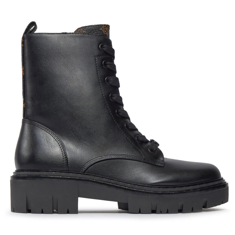 Боти Guess Jefei FLPJFI FAL10 Черен цвят на ниска цена