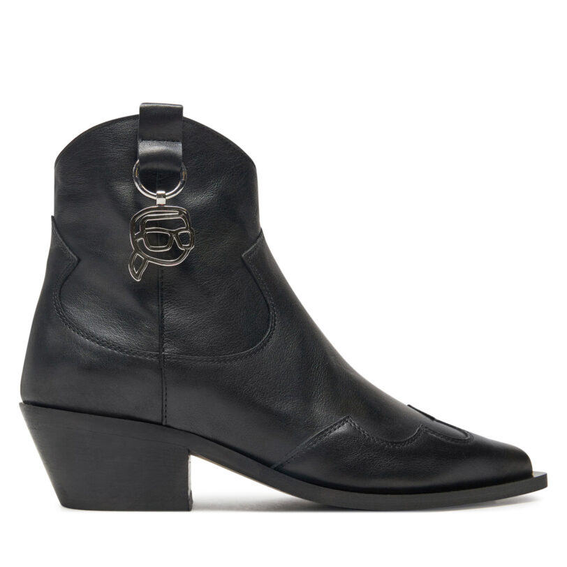 Боти KARL LAGERFELD Kansas KL33265 Черен цвят на ниска цена