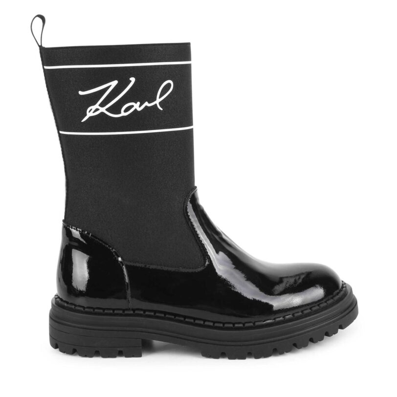 Боти Karl Lagerfeld Kids Z19114 S Черен цвят на ниска цена